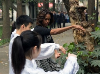 First Lady Joins Chinese Tai Chi Class